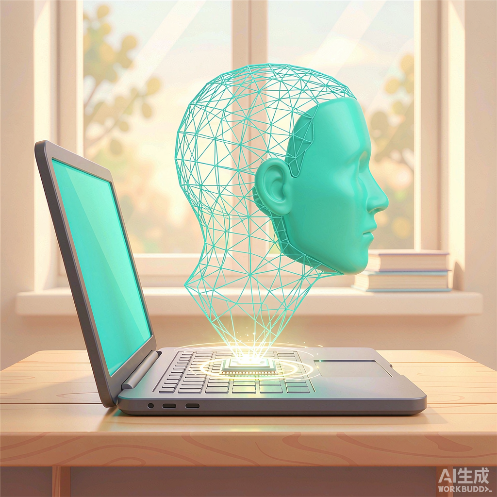 Modly 3D generating a 3D mesh from an image on a laptop